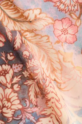 Robe dos nu en mousseline - Beige clair/motif cachemire — photo 4