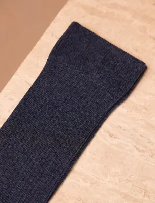 Chaussettes côtelées - Navy — photo 3