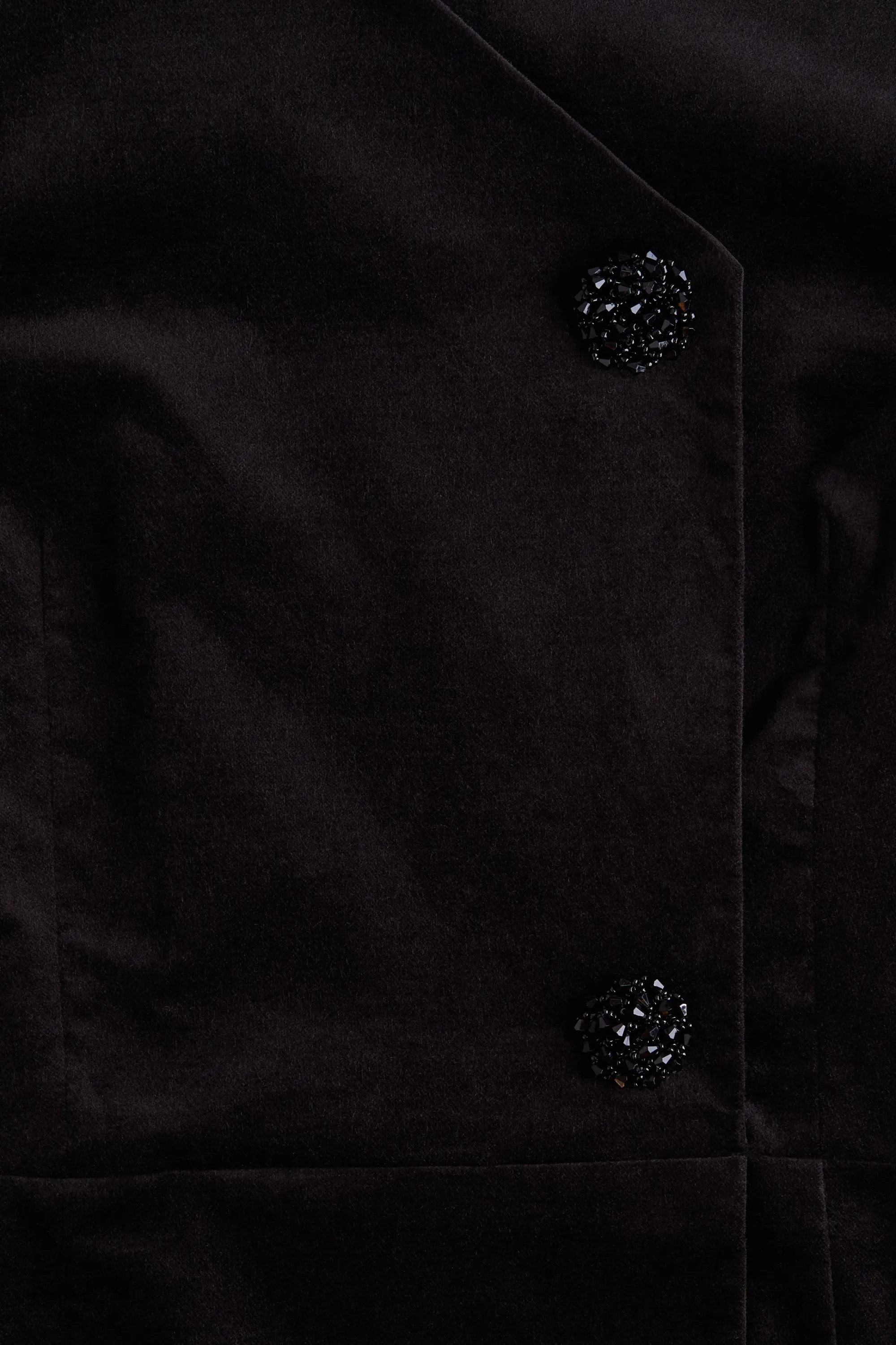 Robe blazer en velours - Noir