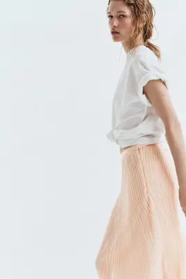 Jupe à pointes plissée - Rose clair — photo 2
