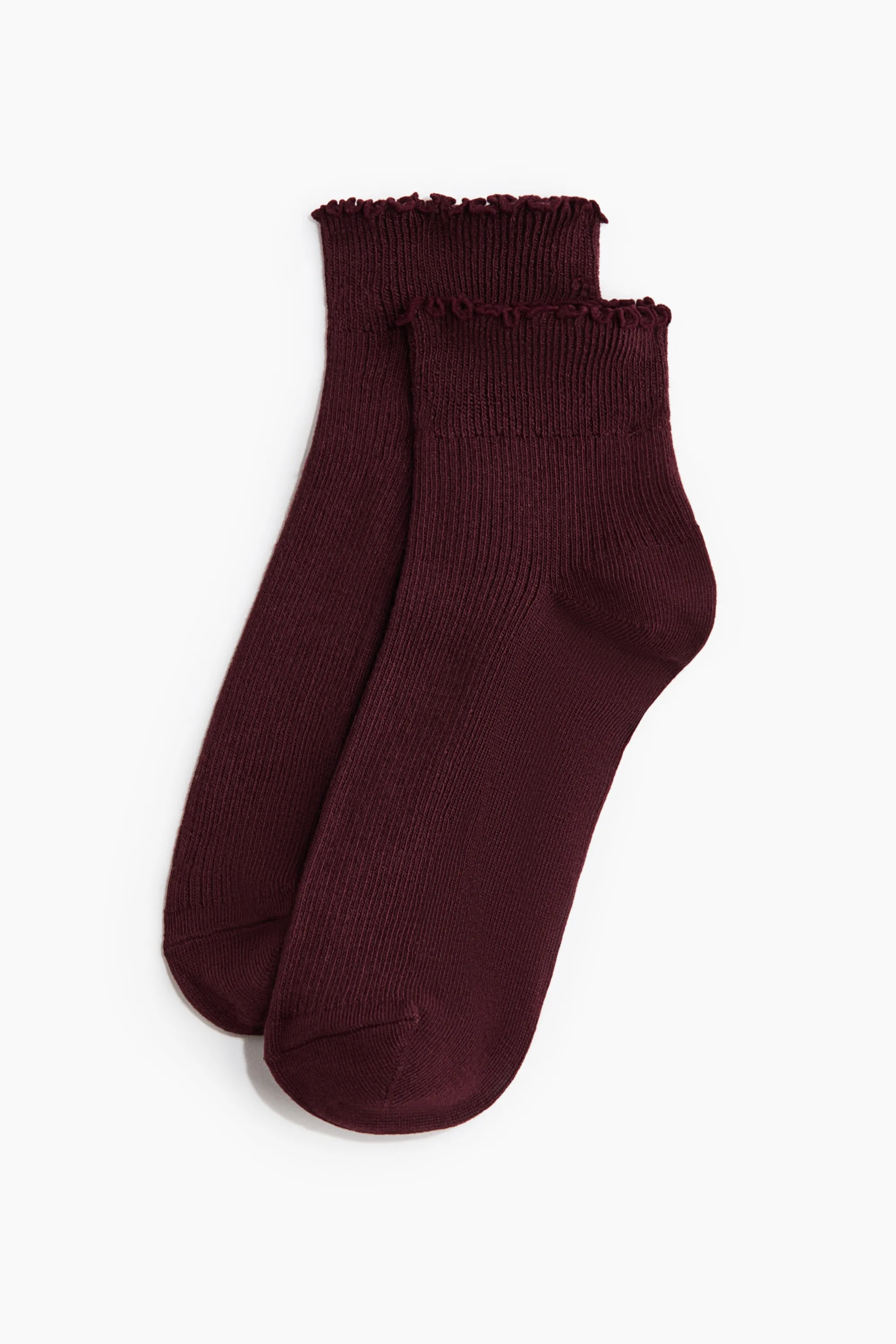 Lot de 5 paires de socquettes - Bordeaux/rose clair/crème