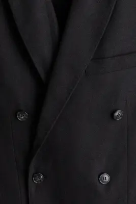 Veste Regular Fit à fermeture croisée - Noir — photo 1