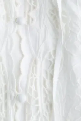 Blouse en coton avec broderie anglaise - Blanc — photo 4