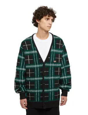 DICKIES CARDIGAN CARREAUX Noir Vert — photo 4