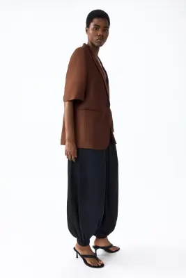 Blazer à manches courtes - Brun rouille foncé — photo 2