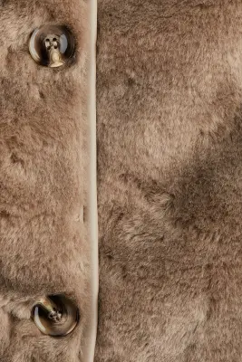 Manteau duveteux - Beige — photo 2