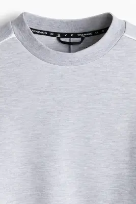 Sweat de sport Oversized Fit DryMove™ - Gris clair chiné — photo 5