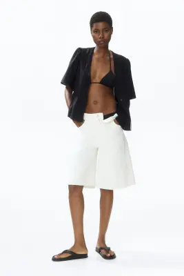 Blouse à plis nervure - Noir — photo 1