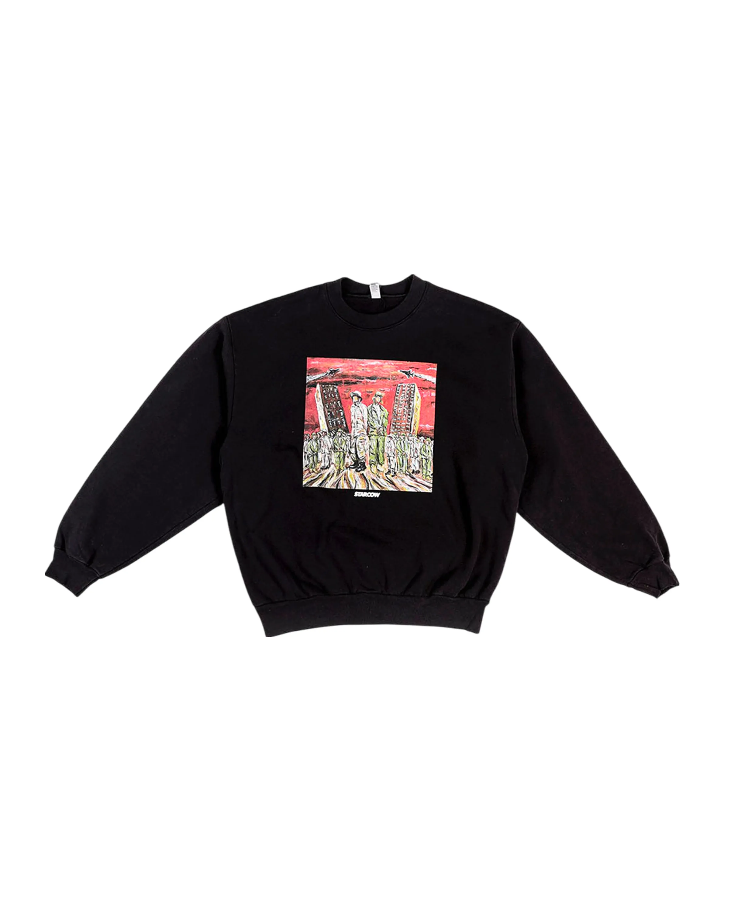 Starcow CNN X Squatdeadface crewneck Black
