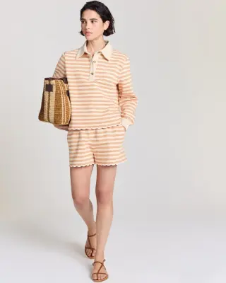 Short Tao rayures orange, bleu et écru — photo 2