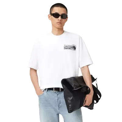 Williams X AllSaints Burnout Crew Neck T-Shirt Ashen White — photo 2