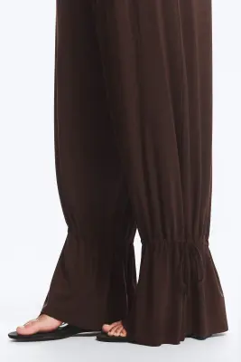 Pantalon ballon en jersey - Marron foncé — photo 1