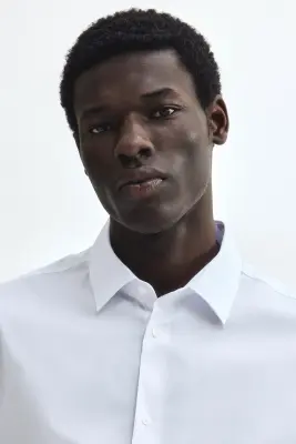 Chemise stretch Slim Fit - Blanc — photo 1