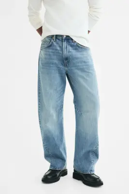 Loose Barrel Jeans - Bleu denim clair — photo 1