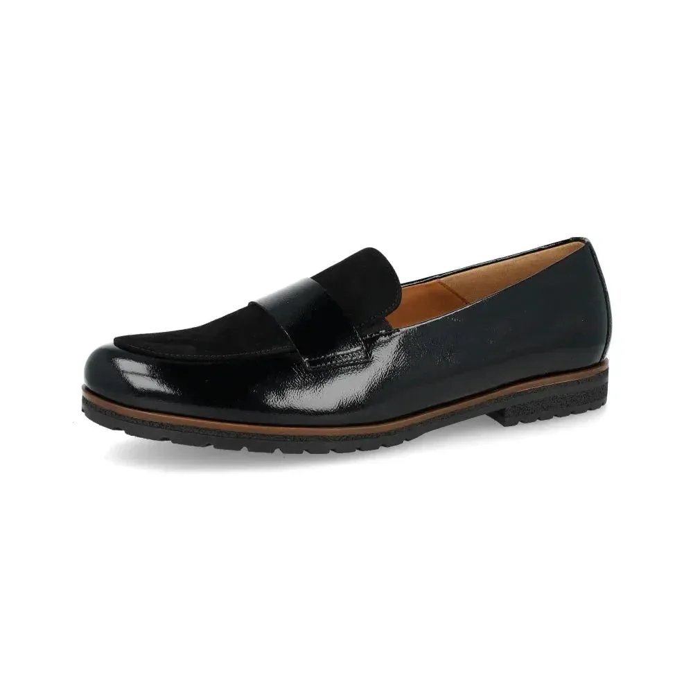 Mocassins Gabor 52.042.37 Noirs - Cuir Lacets Grande Pointure Femme