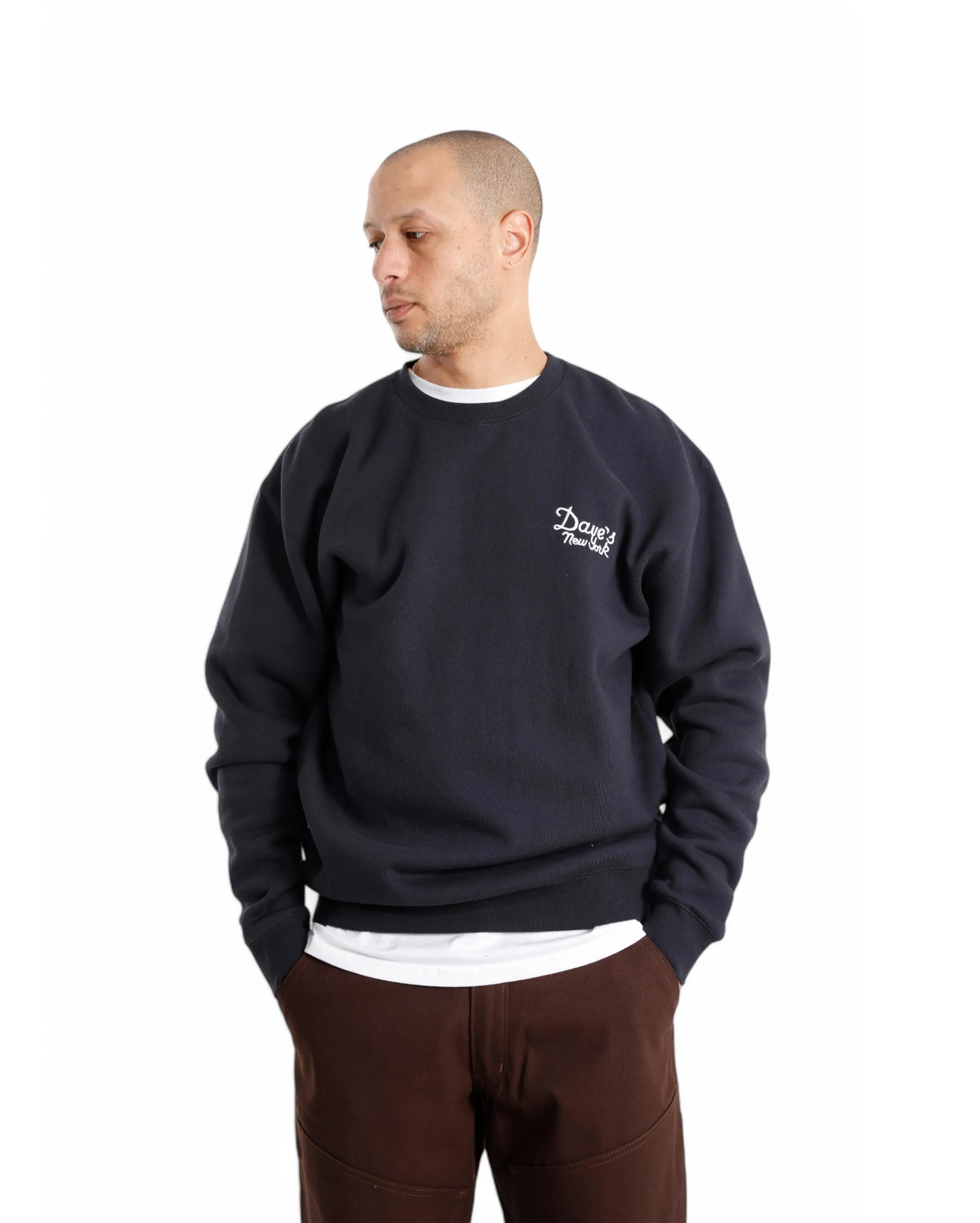 Vintage Logo Crew Neck Sweat Navy