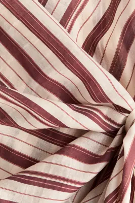 Blouse croisée - Rouge foncé/rayé — photo 4
