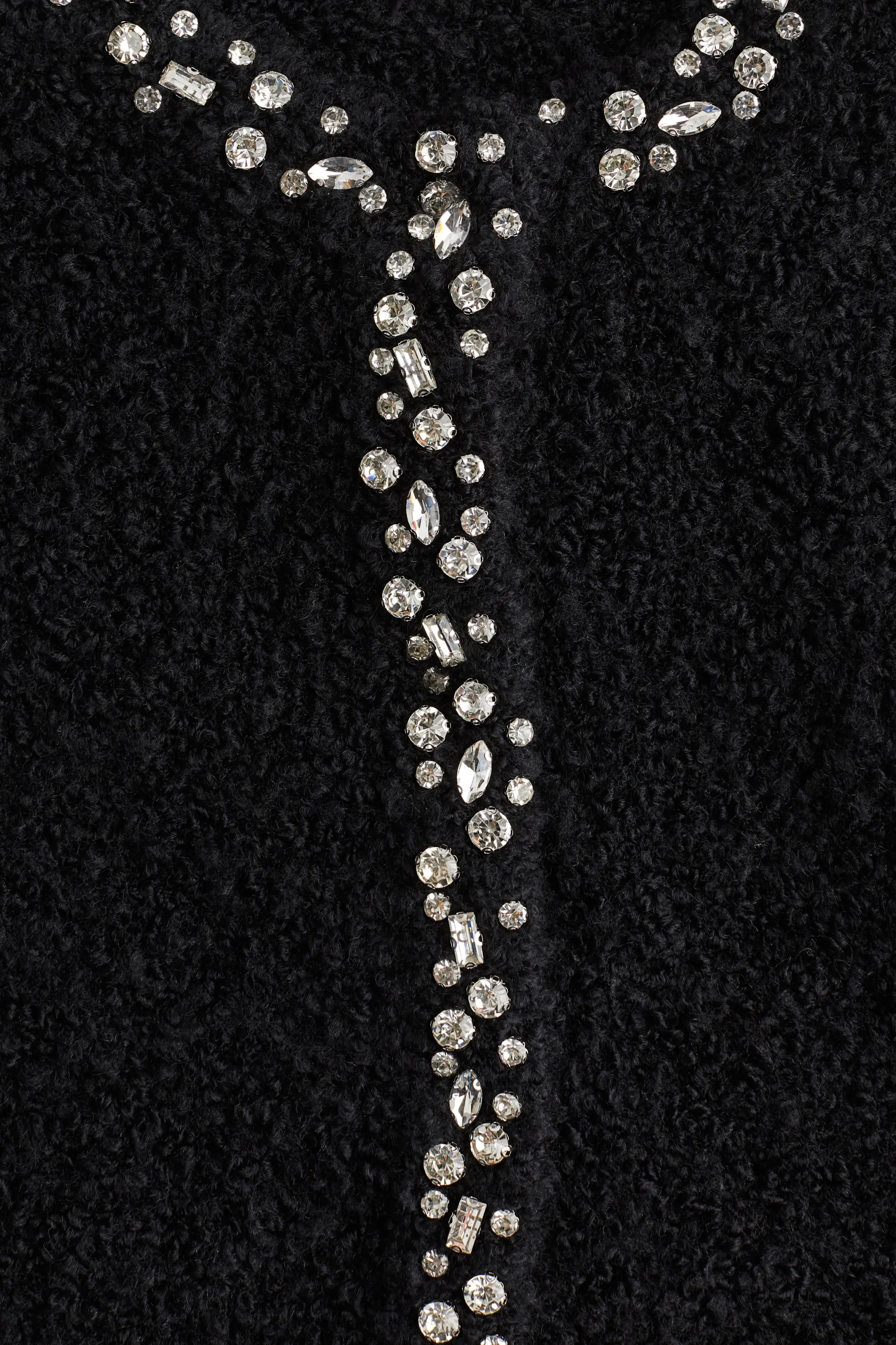 Gilet orné de strass - Noir