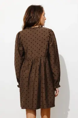Robe courte à pois Femme — photo 4