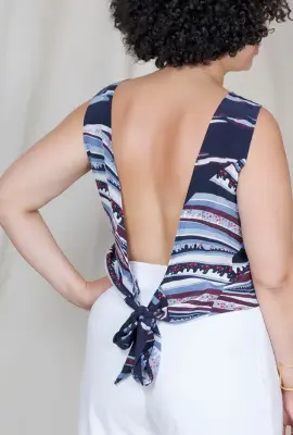 Top dos nu Chioma - Pièces Uniques en soie – Mamamushi Studio — photo 3