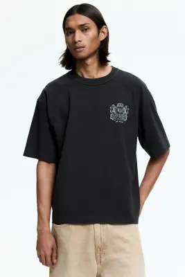 T-shirt imprimé Loose Fit - Noir/Running Club — photo 3
