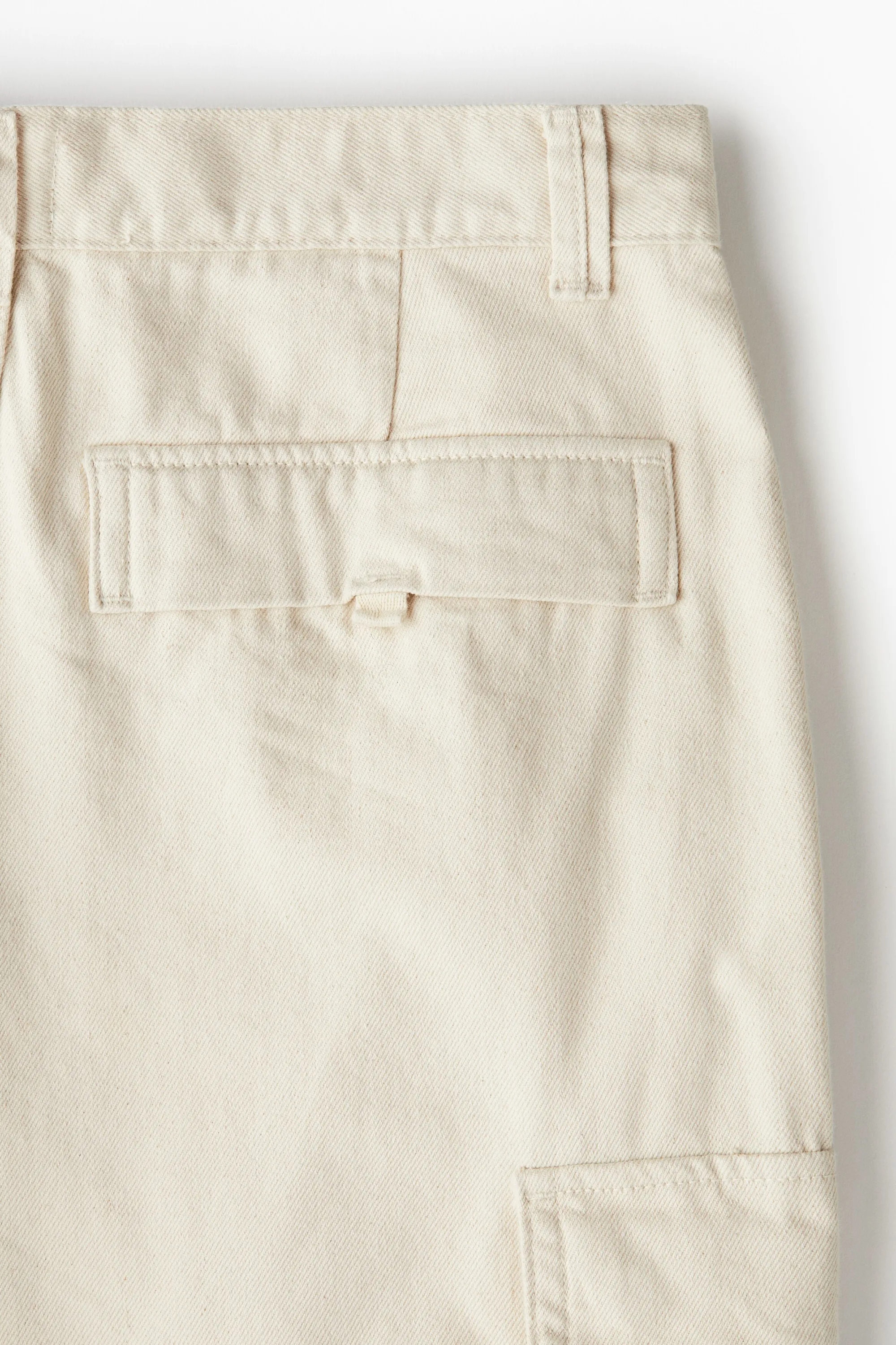 Loose Cargo Jeans - Crème