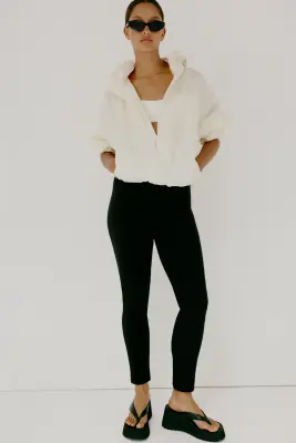 Pantalon 7/8 ajusté - Noir — photo 1