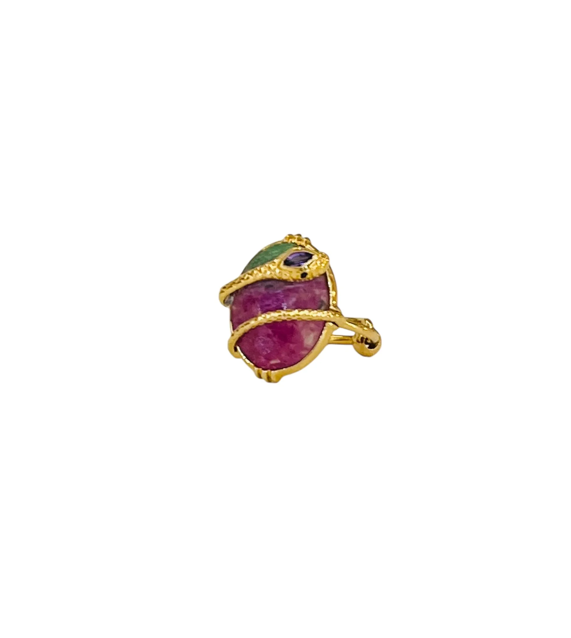 Bague serpent zoisite - Au Fil de LO