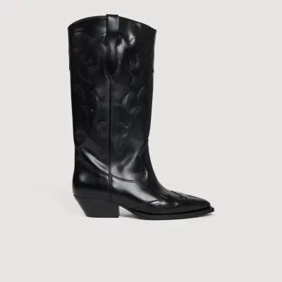Bottes santiag en cuir 