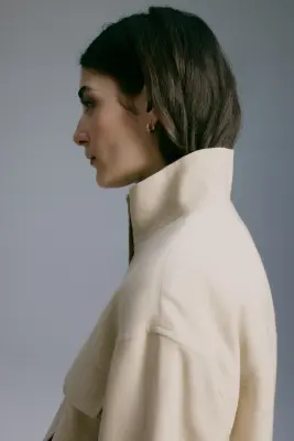Veste à col entonnoir - Beige clair — photo 3