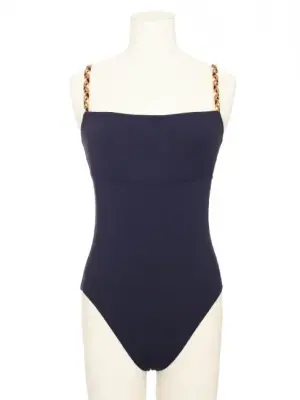 Maillot de bain une pièce bleu violet bretelle tressées Prix boutique 450€ Taille XS/S — photo 1