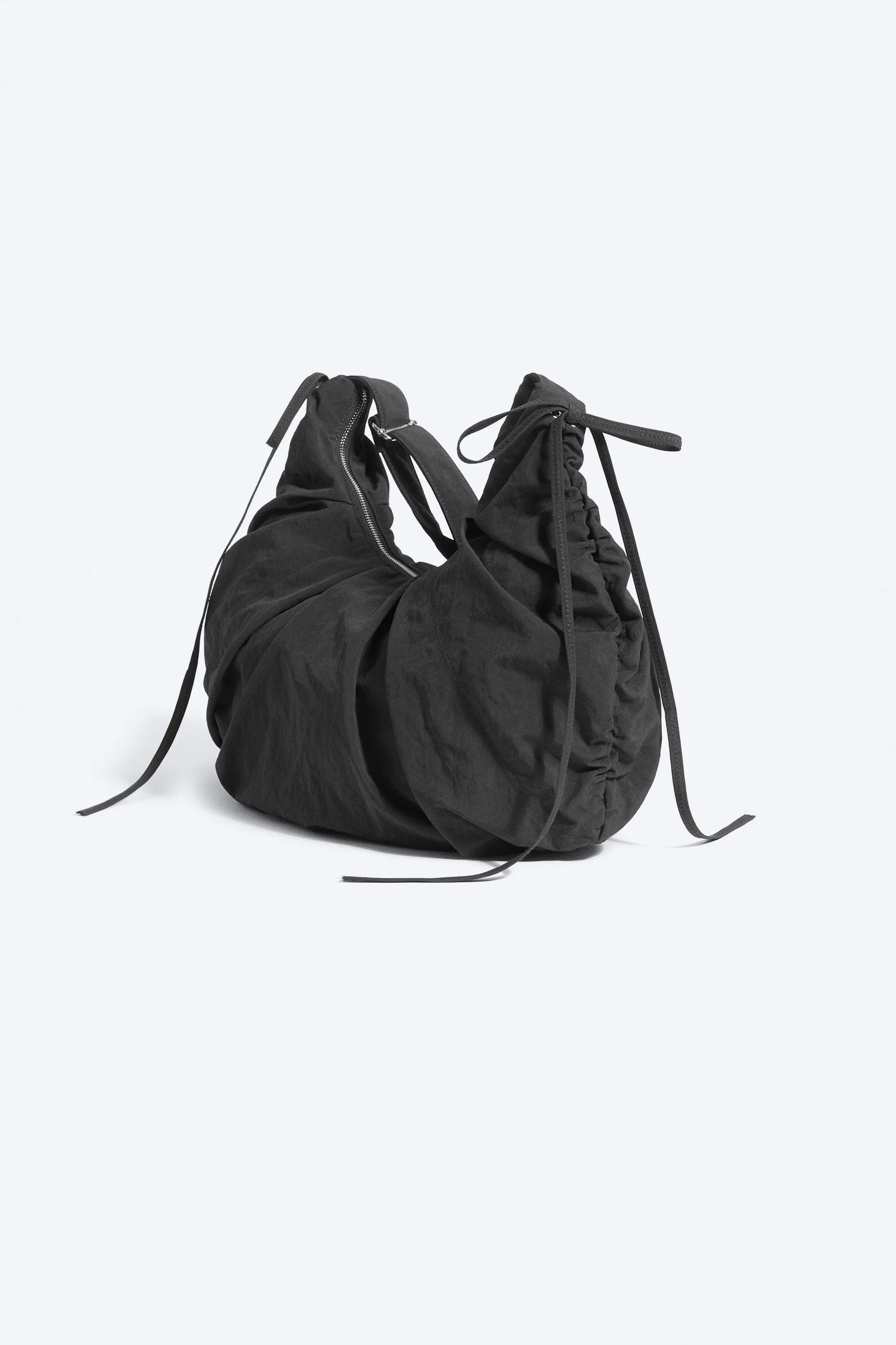 Grand sac à bandoulière arrondi - Gris foncé