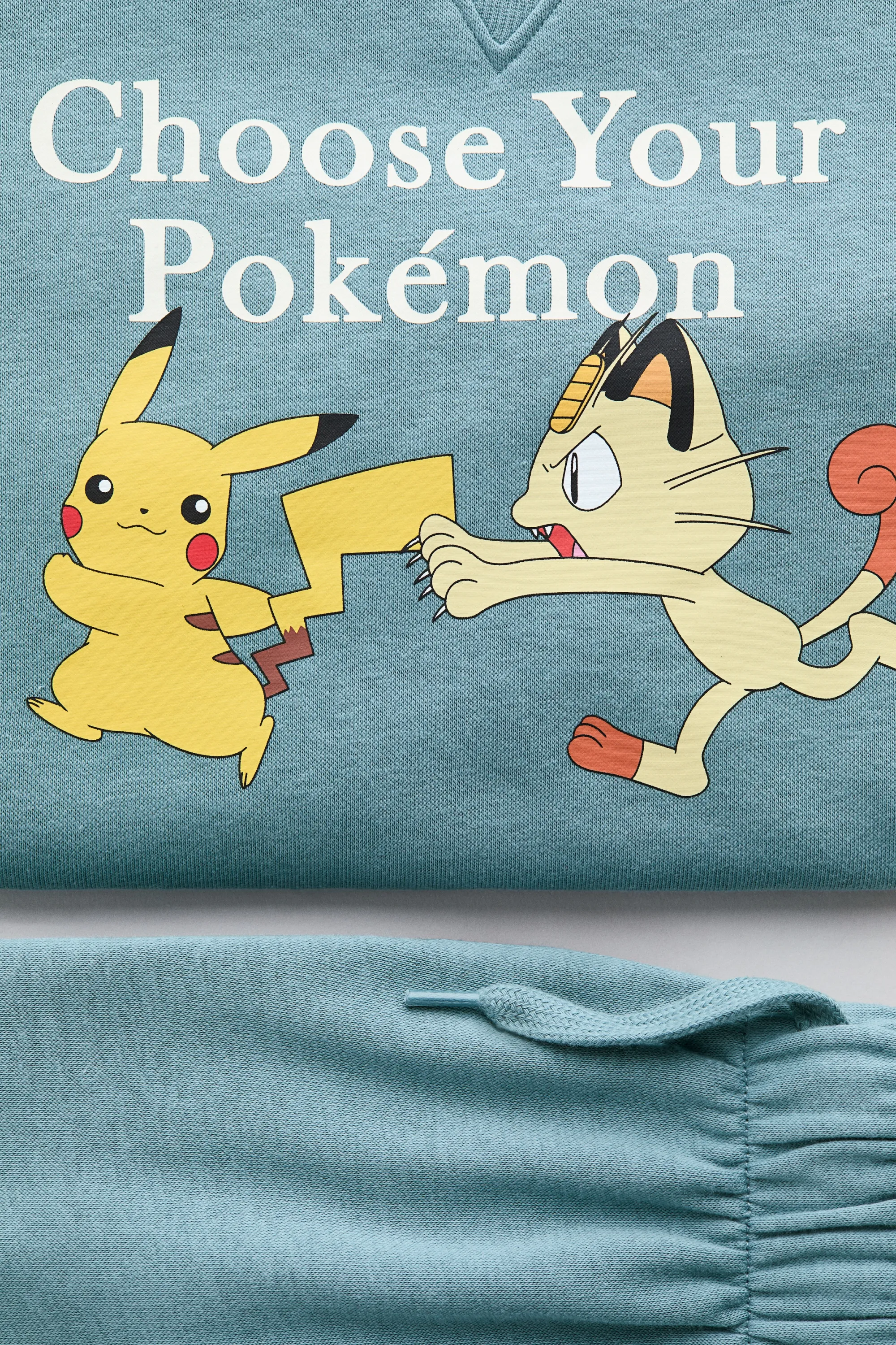 Ensemble 2 pièces en molleton imprimé - Turquoise/Pokémon