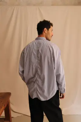 Comme Des Garçons Homme – MEN’S SHIRT HR-B004-051 – NVY/WHT X NVY — photo 2