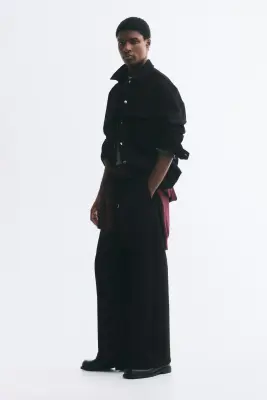 Pantalon jogger chic Relaxed Fit - Noir — photo 3