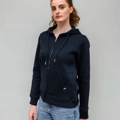Hoodie zippé bleu marine Philippine — photo 3