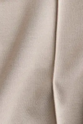 Pantalon barrel en viscose mélangée - Beige clair — photo 3