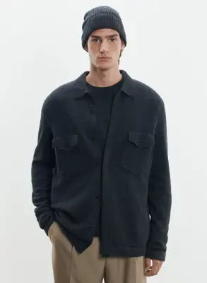 Surchemise en laine mérinos