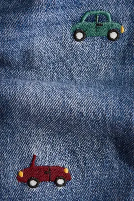 Jean avec motifs brodés - Bleu denim/voitures — photo 4