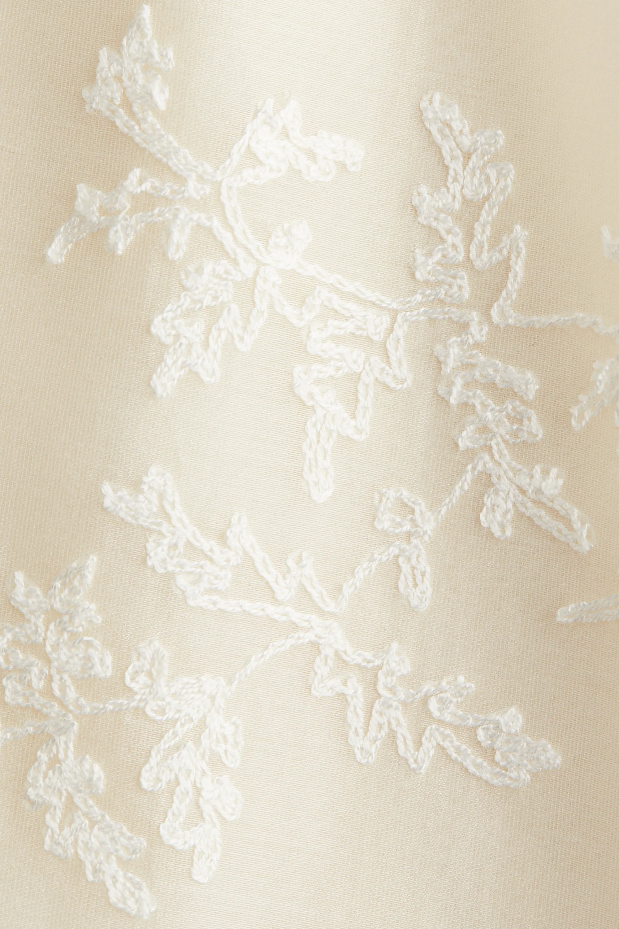 Robe combinaison brodée - Crème