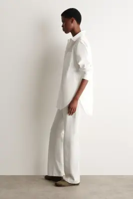 CHEMISE HABILLÉE EN COTON PIMA - ÉCRU — photo 2