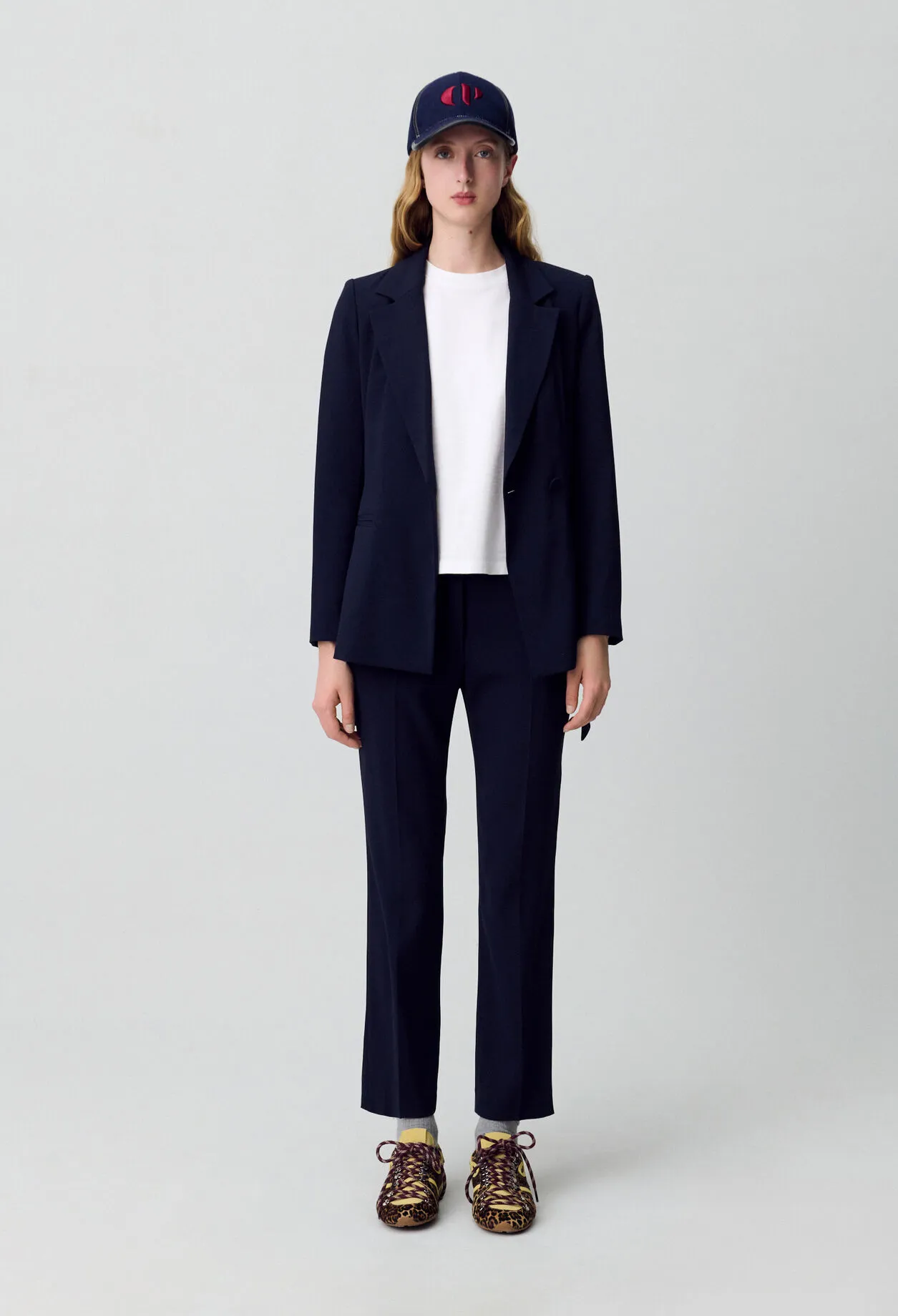 Veste tailleur ceinturée