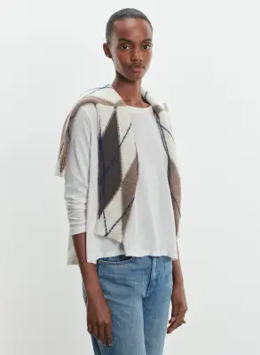 T-shirt en coton et cachemire — photo 2