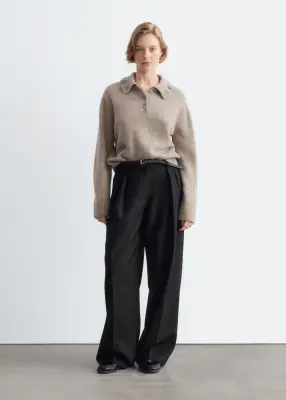 Pull à col volanté - Beige — photo 2