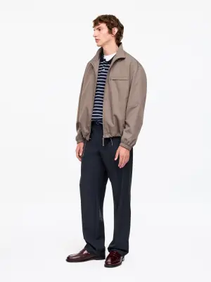 Pantalon classique en laine légère - Bleu foncé — photo 1