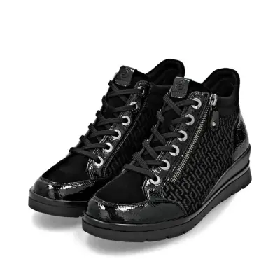 Bottines Remonte R0773-05 Noires - Lacets Grande Pointure Femme — photo 3