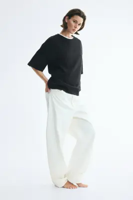T-shirt en interlock - Noir — photo 1