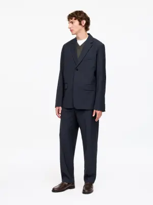 Blazer léger en laine - Bleu foncé — photo 2