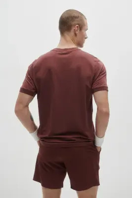 T-shirt de tennis Regular Fit DryMove™ - Rouge brique — photo 2