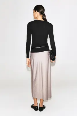 TOP CARDIGAN EN JERSEY - NOIR — photo 4